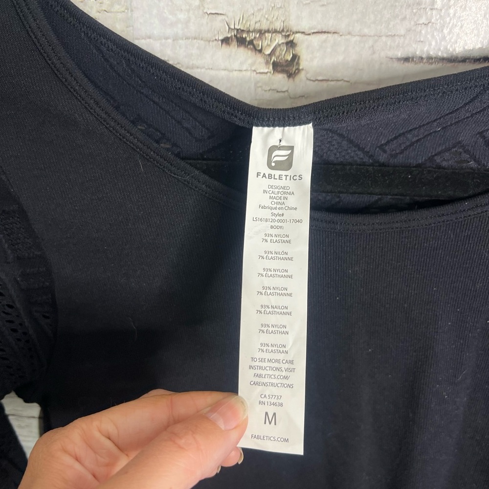 Fabletics Lace Athletic Compression Seamless Long… - image 5